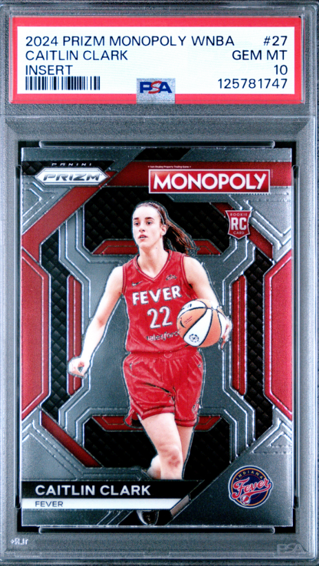 2024 Panini Prizm Monopoly WNBA Insert #WNBA27 Caitlin Clark RC PSA GEM MT 10