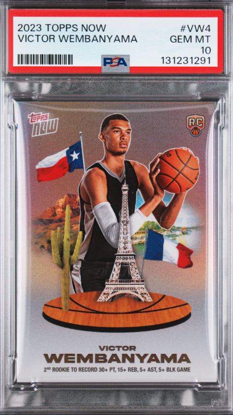 2023 Topps Now #VW-4 Victor Wembanyama PSA GEM MINT 10