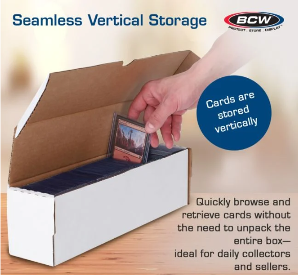 200 Cardboard Gold 3x4 Top Loaders + 200 Card Sleeves + BCW 14 in Storage Box