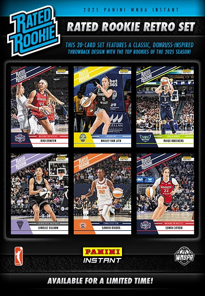 2025 PANINI WNBA RATED ROOKIE RETRO 20-CARD BASE SET - PRESALE