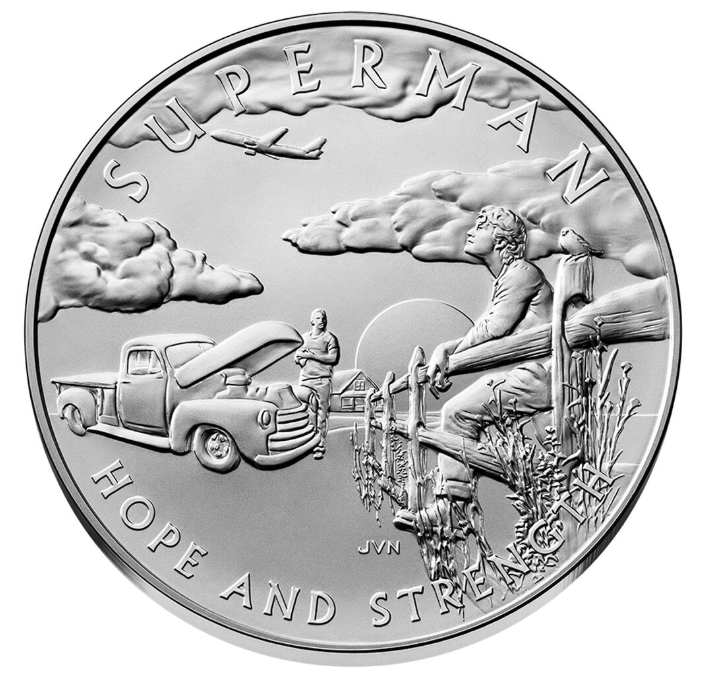 2025 SUPERMAN (P) Comic Art One Ounce Silver Medal OGP & COA PRESALE