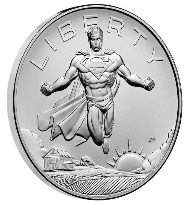 2025 SUPERMAN (P) Comic Art One Ounce Silver Medal OGP & COA PRESALE