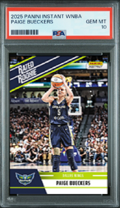 2025 WNBA INSTANT RATED ROOKIE RETRO - Paige Bueckers PSA GEM MINT 10 PRESALE