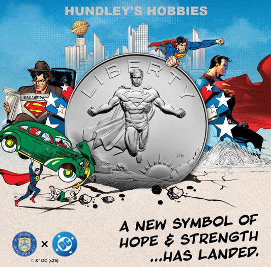 2025 SUPERMAN (P) Comic Art One Ounce Silver Medal OGP & COA PRESALE