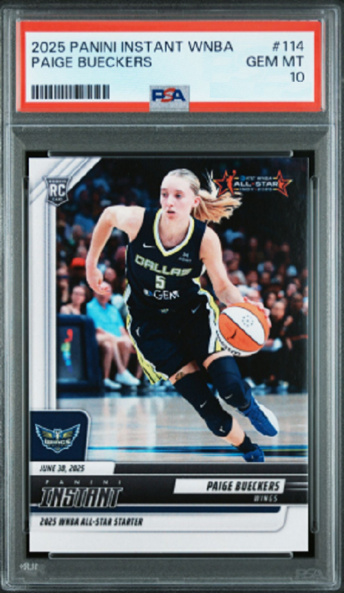 2025 PANINI INSTANT WNBA 114 PAIGE BUECKERS PSA GEM MINT 10